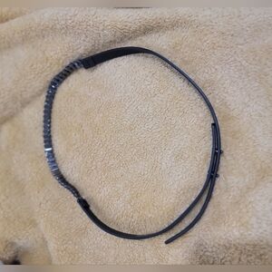 Max Mara Studio Size 40 Belt With Black  Crystal And Lether (34"×0,5")